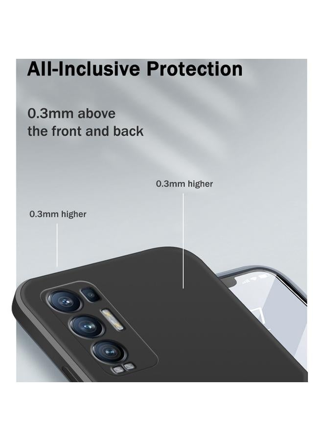 S-TOP Case For OPPO Reno5 Pro+ Solid Color Imitation Liquid Silicone Straight Edge Dropproof Full Coverage Protective Case - Image 4