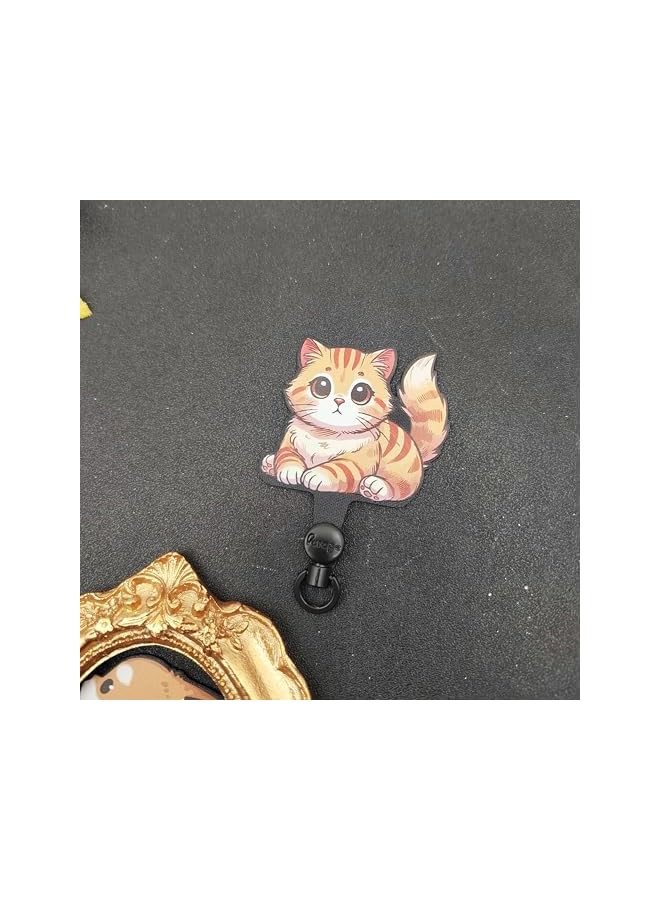 Green Tiger Phone Tether Tab,Phone Lanyard Tab Phone Tether Tab Rotatable 360° Cartoon Designed Phone Lanyard Patch for Phone Strap Compatible All Cell Phones with phone case - Image 5