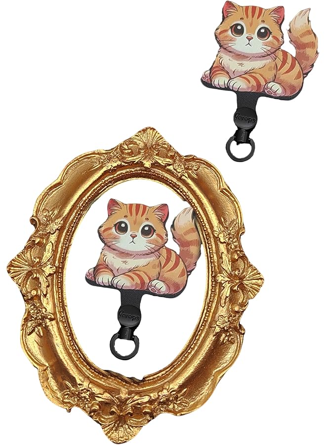 Green Tiger Phone Tether Tab,Phone Lanyard Tab Phone Tether Tab Rotatable 360° Cartoon Designed Phone Lanyard Patch for Phone Strap Compatible All Cell Phones with phone case - Image 1