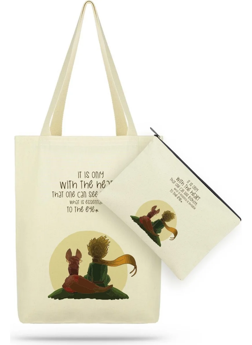 Çınar Bez Çanta Çınar Cloth Bag Package Little Prince Canvas Fabric Cloth Bag