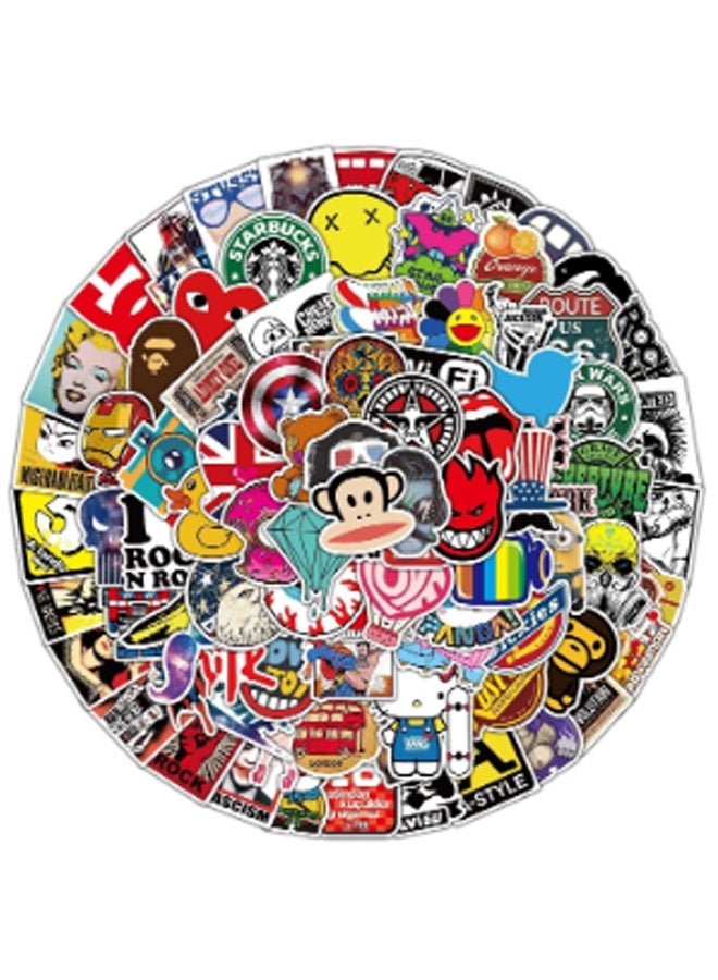 100PCS Skateboard Stickers Pack For Waterproof Skate Stickers for Water Bottle Laptop Luggage Motorcycle, Skateboarding Stickers Decals for Teens Boys Adults - Image 1