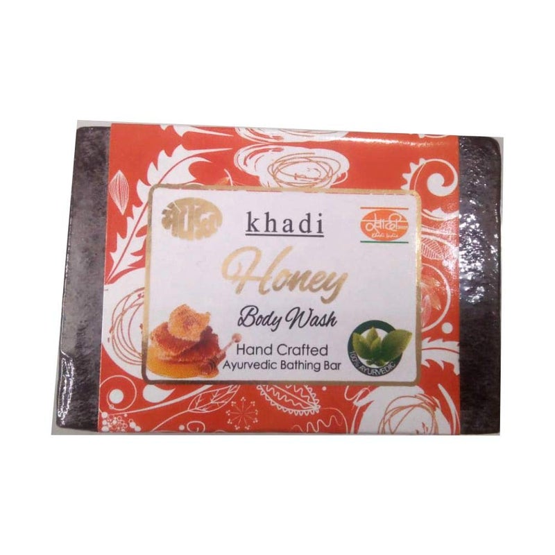 Meghdoot Honey Body Wash Soap khadi handmade ayurvedic bathing bar natural skin moisturizing herbal body cleanser for soft smooth glowing skin 125gm Pack of 4 - Image 3