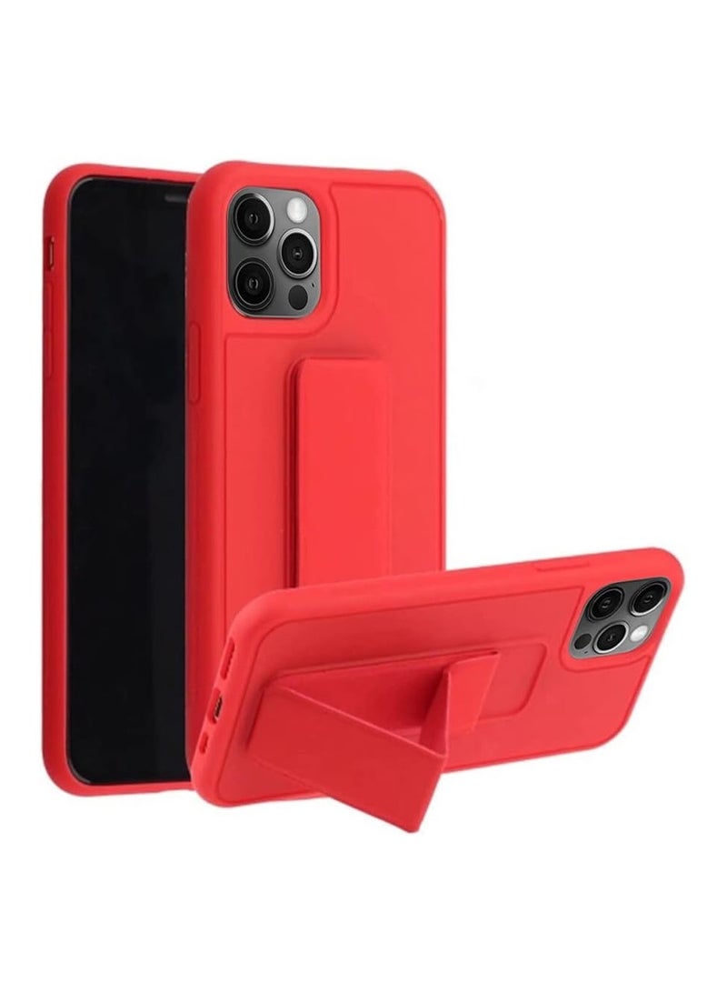 Max Case Cover Finger Grip holder Phone Car Magnetic Multi-function Shockproof Protective Case Two-in-one Phone holder Case (Red, iPhone 14 Pro Max) - Image 3