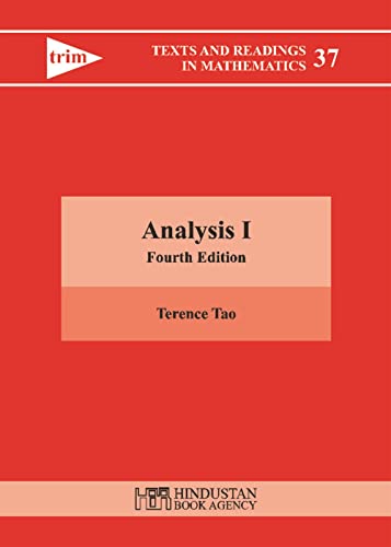 Hindustan Book Agency Analysis I [Hardcover] [Sep 30, 2022] Tao, Terence