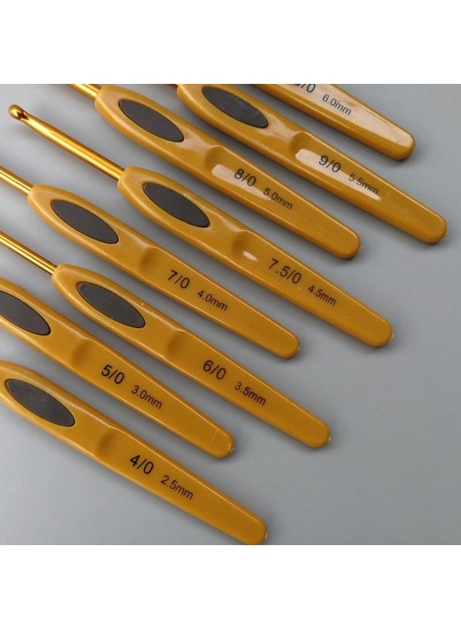 Generic 8Pcs Sweater Crochet Hook Knitting Tool Plastic Handle Aluminum Crochet - Image 3