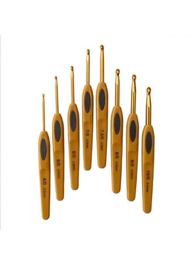Generic 8Pcs Sweater Crochet Hook Knitting Tool Plastic Handle Aluminum Crochet - Image 4