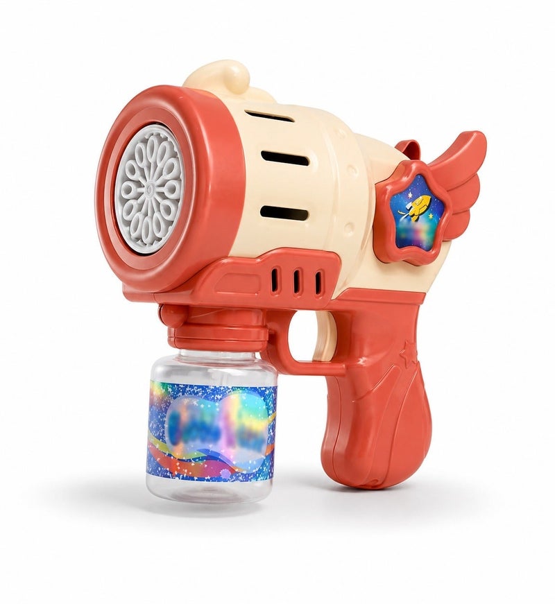 O2. Bubble Gun with LED Light Effect – Automatic Bubble Blaster Toy for Kids – Continuous Bubble Stream – Includes 100ML Bubble Solution Bottle – Ideal for Parties & Outdoor Fun - Image 2