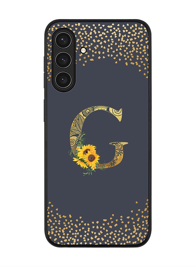 Stylizedd For Samsung Galaxy A17 / A17 4G Case,Slim fit Camera Protection, Shockproof Thin Phone cover  - Custom Floral Monogram - G  (Grey ) - Image 1
