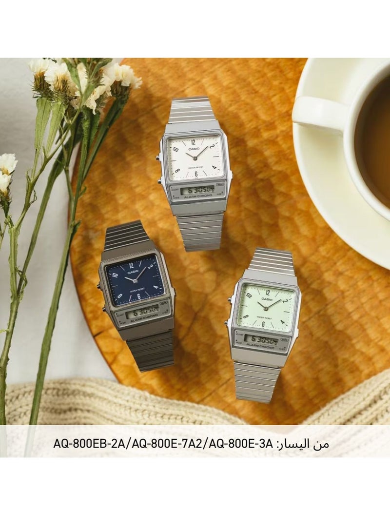 ساعة كلاسيكية للجنسين AQ-800EB-2ADF