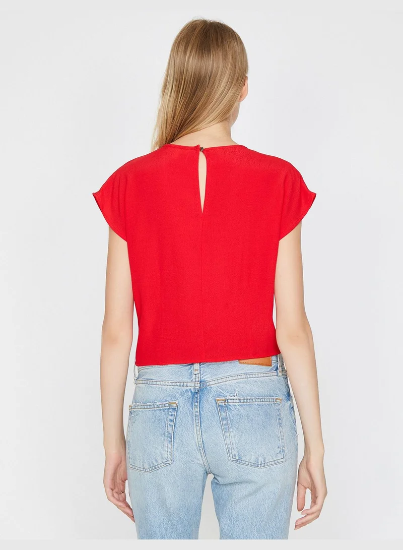 كوتون Drawstring Blouse
