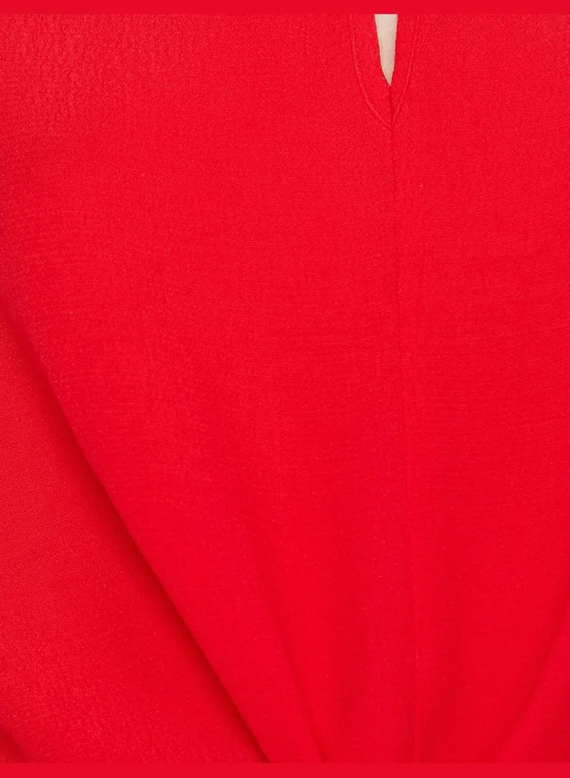 كوتون Drawstring Blouse
