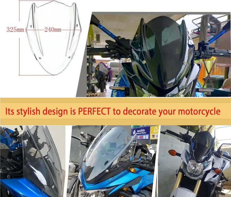 Midimttop Windshield for Su-zu-ki GSX-S750 - Image 5