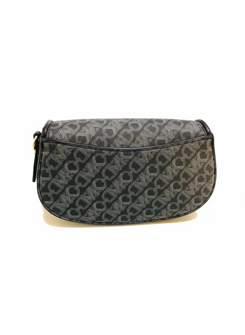 Michael Kors MICHAEL Michael Kors Mila Small Empire Signature Logo Shoulder Bag – Luxe Canvas & Braided Chain Strap - Image 2