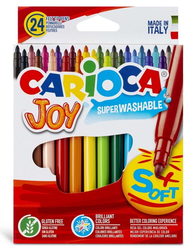 carioca Joy Felt Crayons Washable 24 Pcs  - Image 1