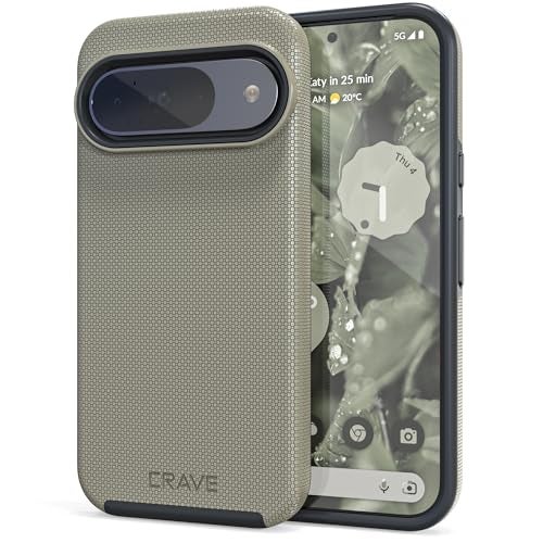 Crave Dual Guard for Google Pixel 9 & 9 Pro, Shockproof Protection Dual Layer Case - Sand - Image 1