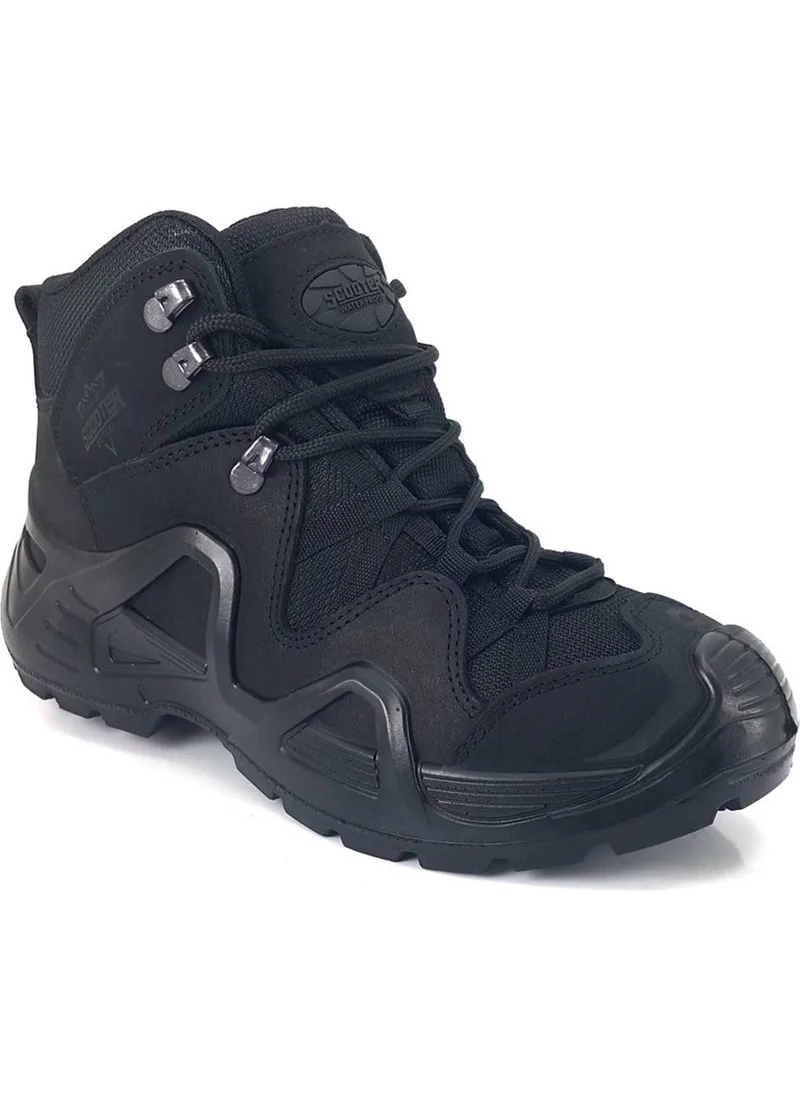 سكوتر 1492 22KB Waterproof Casual Men's Boots-Black Nubuck