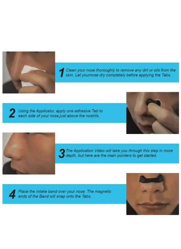Joyeworld - Magnetic Nasal Strips, 60 Magnetic Nasal Strips, Nasal Magnets, Inhalation Breathing Nasal Magnets, Stop Snoring Magnetic Nasal Clips for Home, Travel, Hotel, Business, Men and Women, White - Image 1