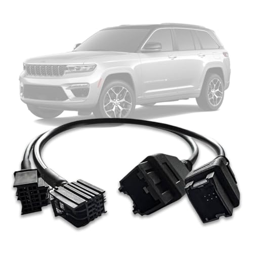 AMHTDOL SGW Extension Cable for FCA 12 8 Adapter, Fit for Chrysler car After 2018, Compatible with Jeep Gladiator 2020+, Jeep Wrangler JL 2018+ Ram 1500 2019+, RAM TRX 2021+(Black,2 PCS) - Image 1