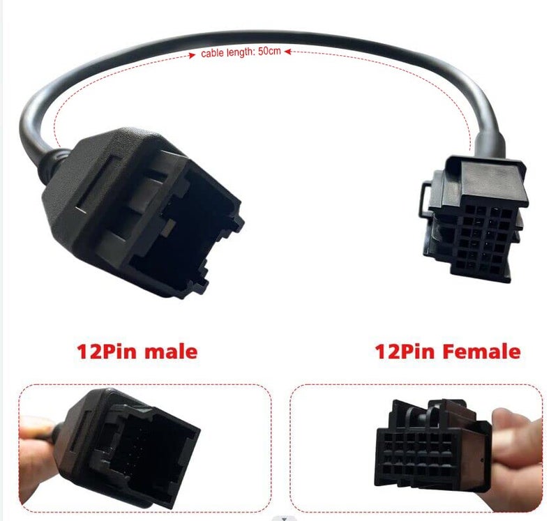 AMHTDOL SGW Extension Cable for FCA 12 8 Adapter, Fit for Chrysler car After 2018, Compatible with Jeep Gladiator 2020+, Jeep Wrangler JL 2018+ Ram 1500 2019+, RAM TRX 2021+(Black,2 PCS) - Image 4