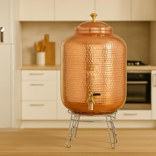 Zepdos Steel Matka Stand for Home, Water Dispenser Rack for Kitchen, Pot Rack, Terracotta Water Dispenser Stand, Countertop Pot Stand, Utensils Racks for Home Kitchen - Image 1