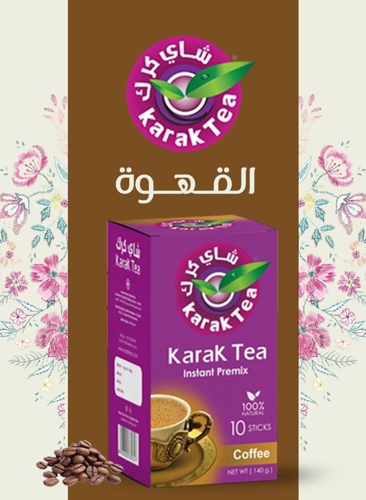 شاي كرك بالقهوة خلطة فورية (10 أظرف، 200 جرام) – مزيج شاي وقهوة إماراتي أصلي ٣ في ١ - Image 1