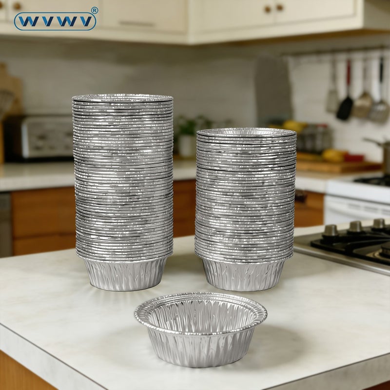 70pcs Round Aluminum Foil Baking Trays Without Cover For Air Fryers Ovens Grills Cakes - Image 3