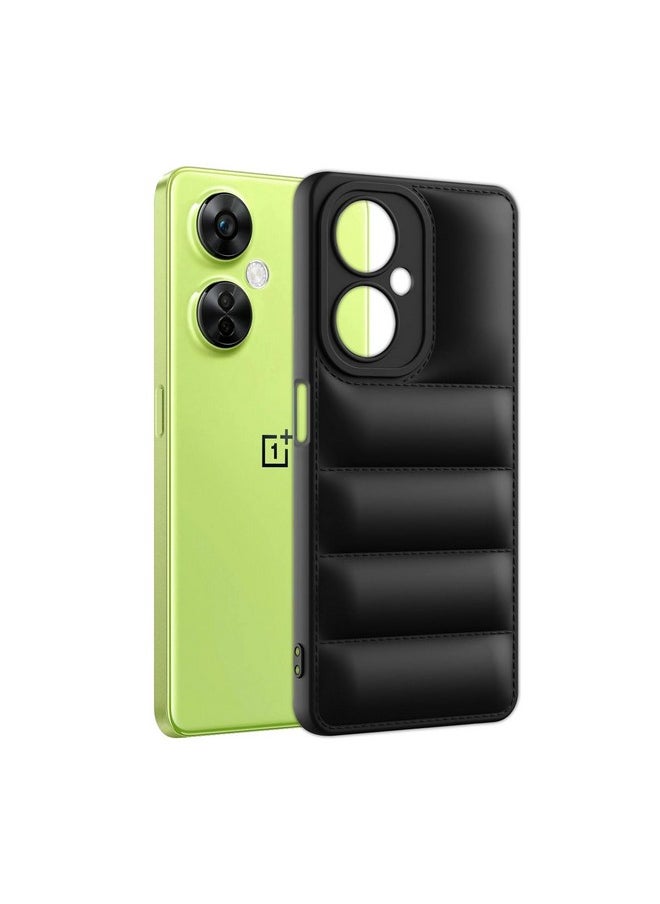 Plus - Plus Puffer Case Camera Protection Soft Back Cover for OnePlus Nord Ce 3 Lite 5G - Black - Image 1