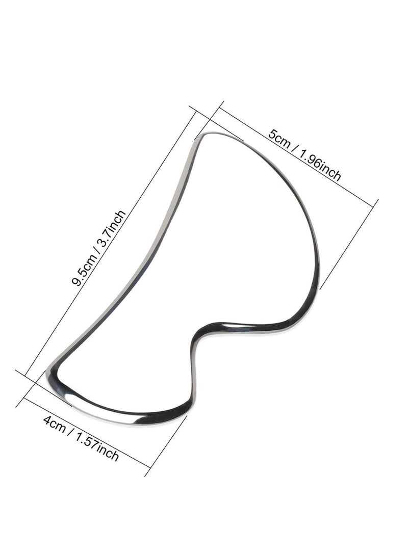 Gua Sha Scraping Massage Tools Stainless Steel Gua Sha Massage Tool Physical Therapy Steel Tools for Myofascial and Soft Tissue Therapy Back, Legs, Arms, Neck, Shoulder - Image 3