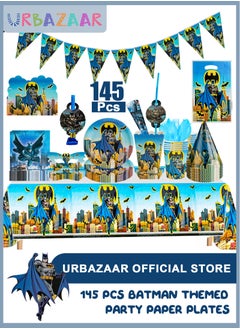 145Pcs Batman and friends Birthday Party Supplies,includes Banner,Backdrop,Tableware Set,Tablecover,Cake Toppers, etc Batman party decorations - pzsku/Z056325C0C3D0C76A6494Z/45/_/1739413779/8e1bc143-6c88-4387-a183-3d83cbe5486d