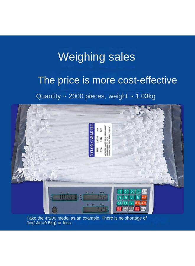 Bluejw Factory Wholesale Nylon Cable Ties Sold By Kilogram Self-locking Plastic Environmental Protection Straps Thickened Wear-resistant Packing Straps - Image 3