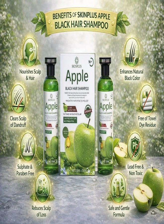 SKINPLUS Apple Hair color shampoo Suitable for Home Use - 250ML+250ML No Towel, No Scalp - Image 5