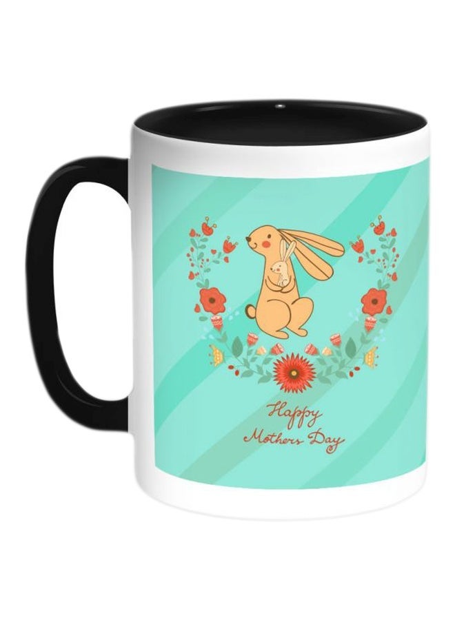 RYN Happy Mothers Day Printed Coffee Mug Black/White/Green
