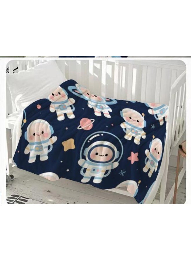 عام بطانية رقيقة من الفانيلا الكرتونية للأطفال والرضع (دافئة ومريحة، ومناسبة للنوم والألعاب) 70 سم * 100 سم - Image 2