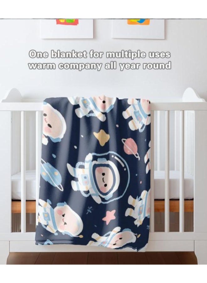 عام بطانية رقيقة من الفانيلا الكرتونية للأطفال والرضع (دافئة ومريحة، ومناسبة للنوم والألعاب) 70 سم * 100 سم - Image 1