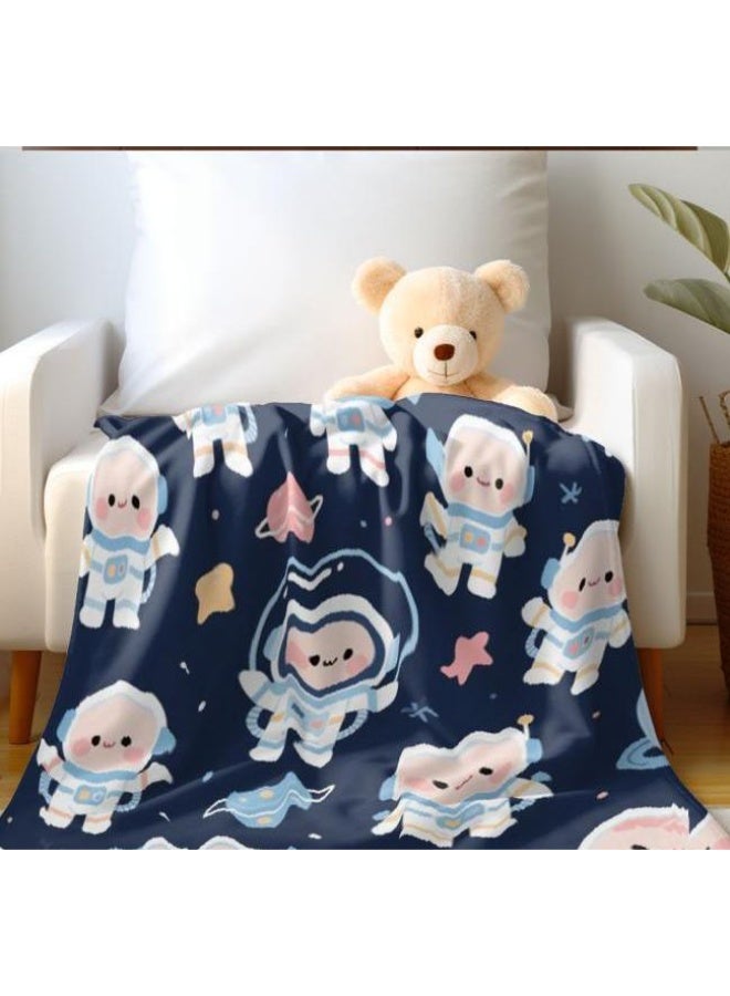 عام بطانية رقيقة من الفانيلا الكرتونية للأطفال والرضع (دافئة ومريحة، ومناسبة للنوم والألعاب) 70 سم * 100 سم - Image 3