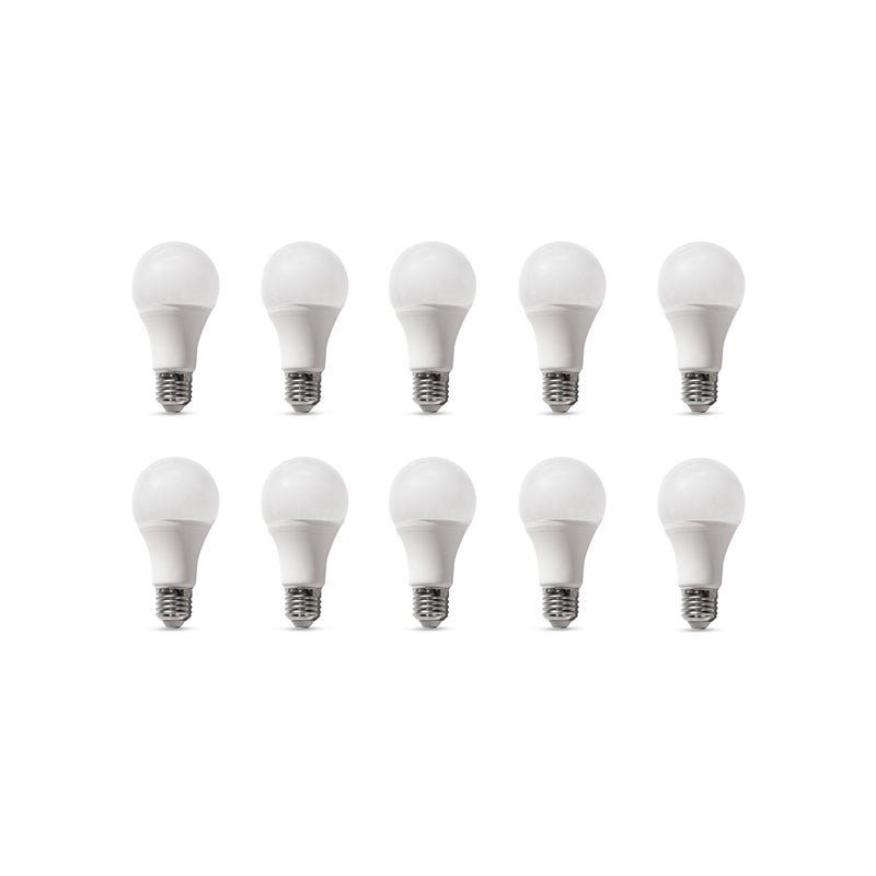 El Rawda Lighting - Set of 10-9W Modern White LED Bulbs - White Plastic