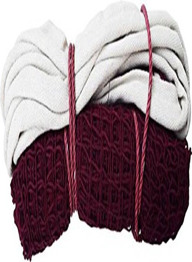 KORBAX Cotton Badminton Net, Practice Net Court Net, Badminton Nets 21x2.5 ft (Maroon) - Image 1