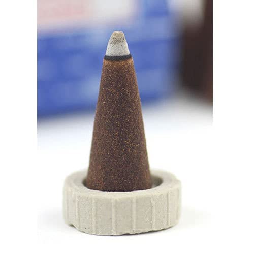SANCTIFIED Incense Cow Dung PanchGavya Aromatic Dhoop Cone for Pooja Worship Meditation Pack of 62pc Gulab Scent - Image 4