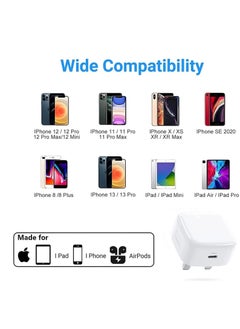 ELTRAZONE PD20W USB-C Power Adapter With Cable for iPhone 13 iPhone 13 Pro max /13mini (iPhone 20W USB-C Power Adapter)  - Image 4