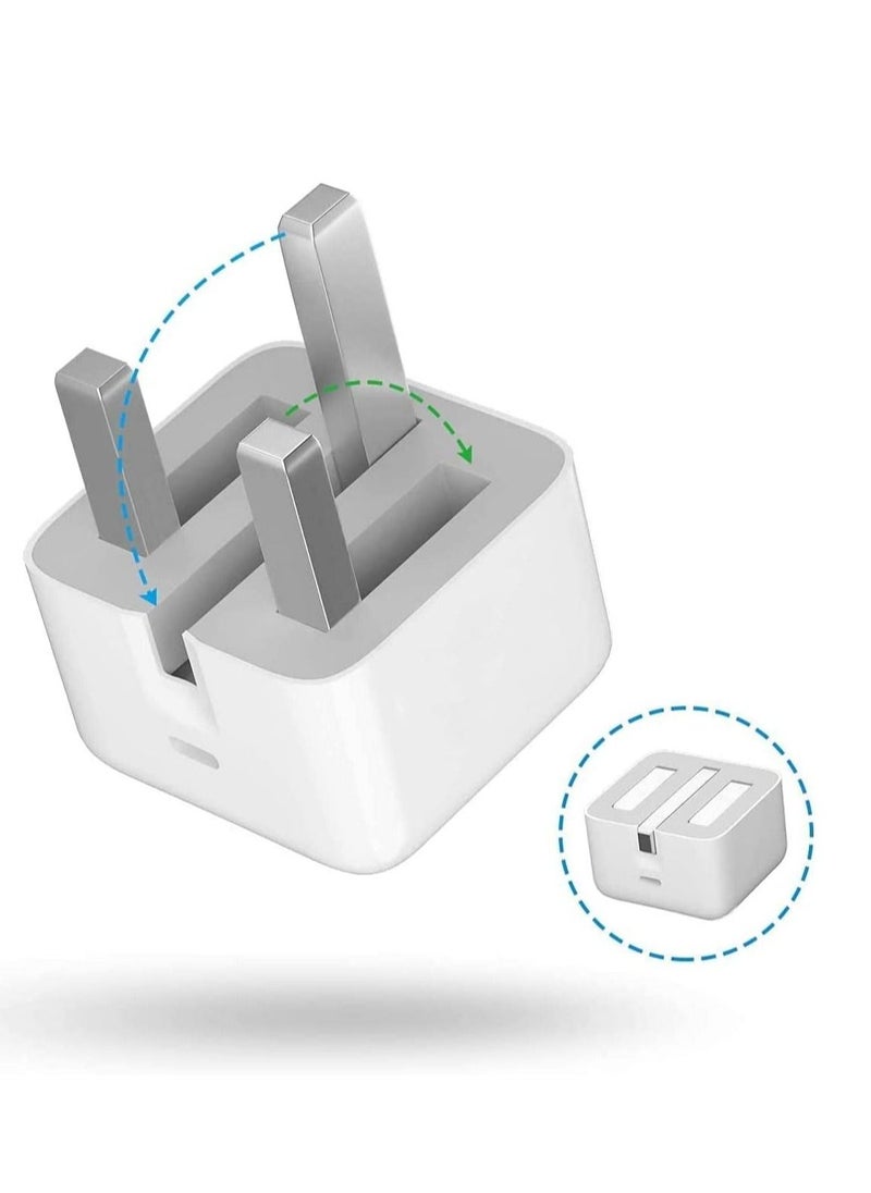 ELTRAZONE PD20W USB-C Power Adapter With Cable for iPhone 13 iPhone 13 Pro max /13mini (iPhone 20W USB-C Power Adapter)  - Image 3