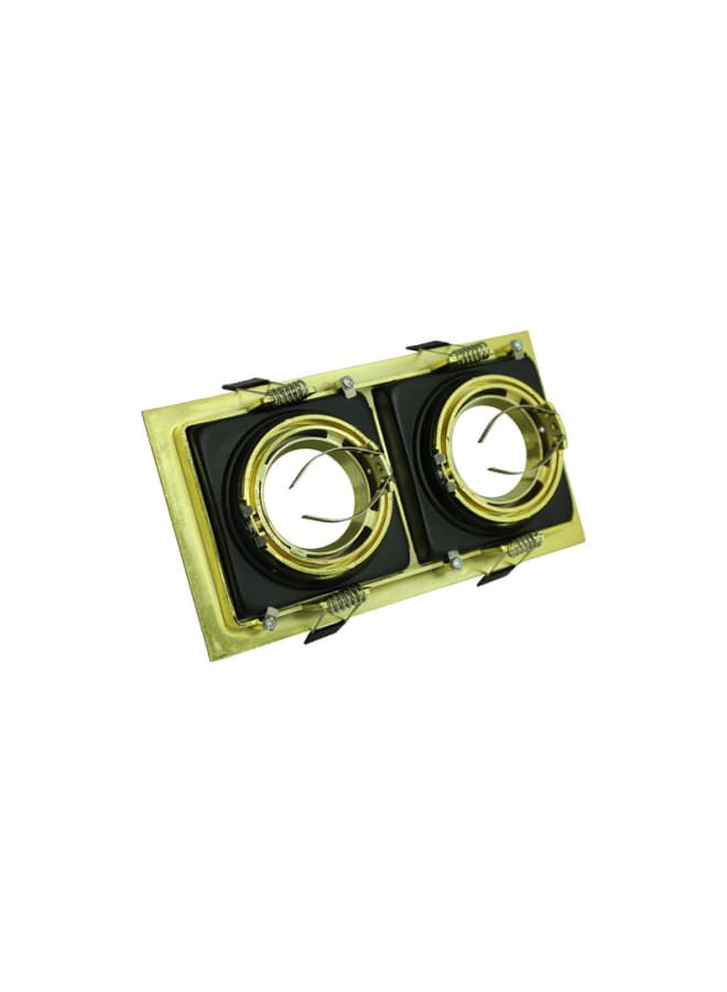جني لايت جسم سبوت 2 عين ميتال مربع غاطس ذهبي لامع - Image 3