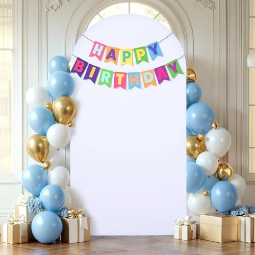 Shillance 6FT Wedding Arch Backdrop Cover, Spandex Fitted White Arch Covers Stretchy Backdrop Balloon Arch Back Drop for Wedding Birthday Party Christmas Banquet Decoration - Image 5