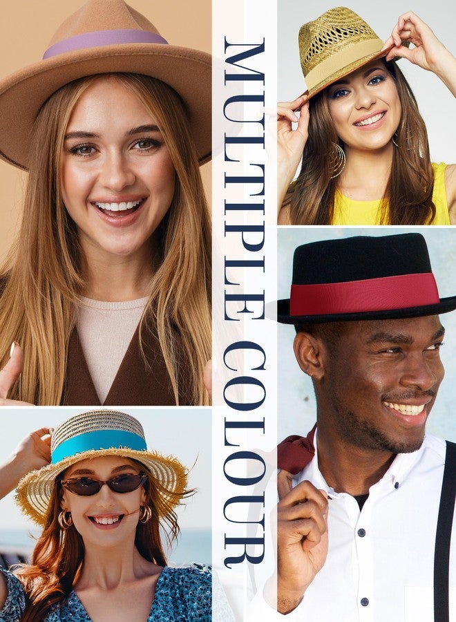 Liitrsh 15 Pcs Stretchable Ribbon Panama Cowboy Hat Accessories for Women and Men (Warm Colors) - Image 5