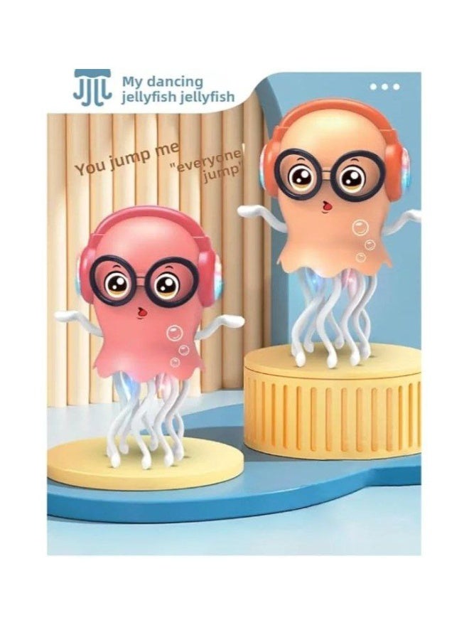 Children's Dancing Octopus Toy, Electric Crawling Jellyfish Toy with Light and Music, Luminous and Moving, Birthday Gift, Pink - Image 2