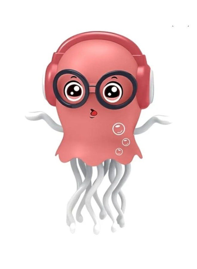 Children's Dancing Octopus Toy, Electric Crawling Jellyfish Toy with Light and Music, Luminous and Moving, Birthday Gift, Pink - Image 3