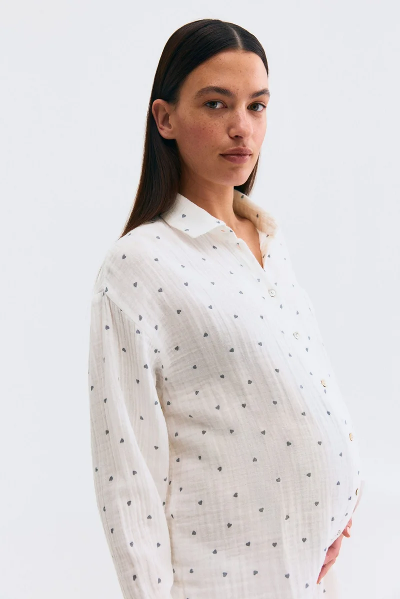 اتش اند ام بيجاما موسلين بقصّة ماما لفترة الحمل وما بعدها