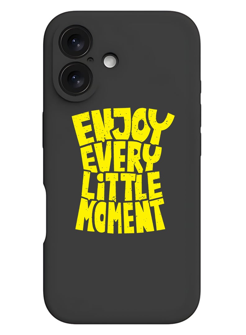 Theodor Protective Slim Fit Case Liquid Silicone Cover with Full Body Protection Anti-Scratch Shockproof Case For Apple iPhone 17 (Black) enjoy every - Image 1