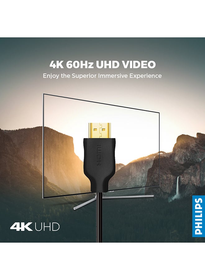 Philips 4K 60Hz UHD HDMI 2.0 Cable 1.5meter Black - Image 2