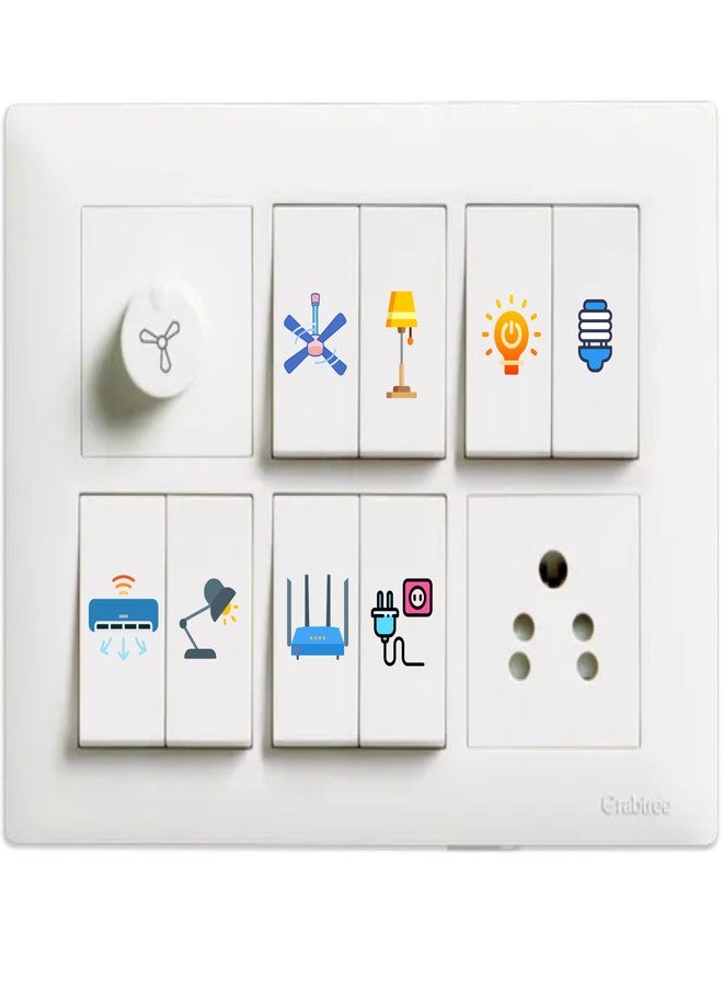 COMPUTER BAZAR 320 Switch id Vinyl Label Stickers Clear - Easily Locate The Right Switch! | Switchboard Labels | 42 Different Home Appliences (9 X 9 MM Vynil, 320) - Image 3