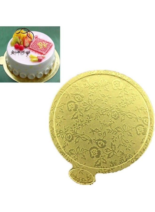 silvercnc 20PCS Gold Paper Round Mousse Cake Board 9cm Cupcake Dessert Display Tray Wedding Birthday Cake Pastry Decorative Bakeware Tools  - Image 2